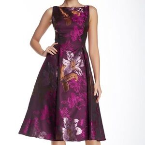 Adrianna Papell Fit-and-Flare Floral Dress